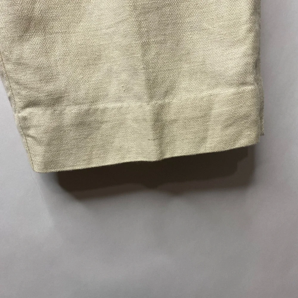 THE HAVANERA CO Linen Blend Pants Mens 32 Beige Drawstring Relaxed Fit‎ Casual